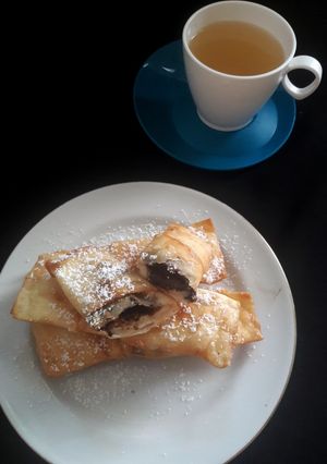 Foto resep Pisang coklat goreng kulit pangsit