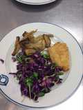 Pan Seared Cod with Apple Cashew Micro-green Salad 