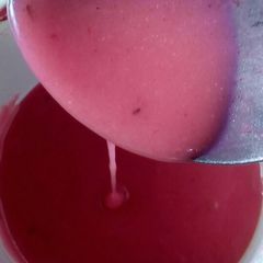 A picture of Coloured chocolate ganache.