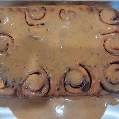 A picture of Easy sourdough Carmel rolls.