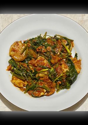 Foto resep Jengkol Kangkung Balado