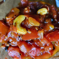 Sweet and nuts tomato chutney A picture of Sweet and nuts tomato chutney.