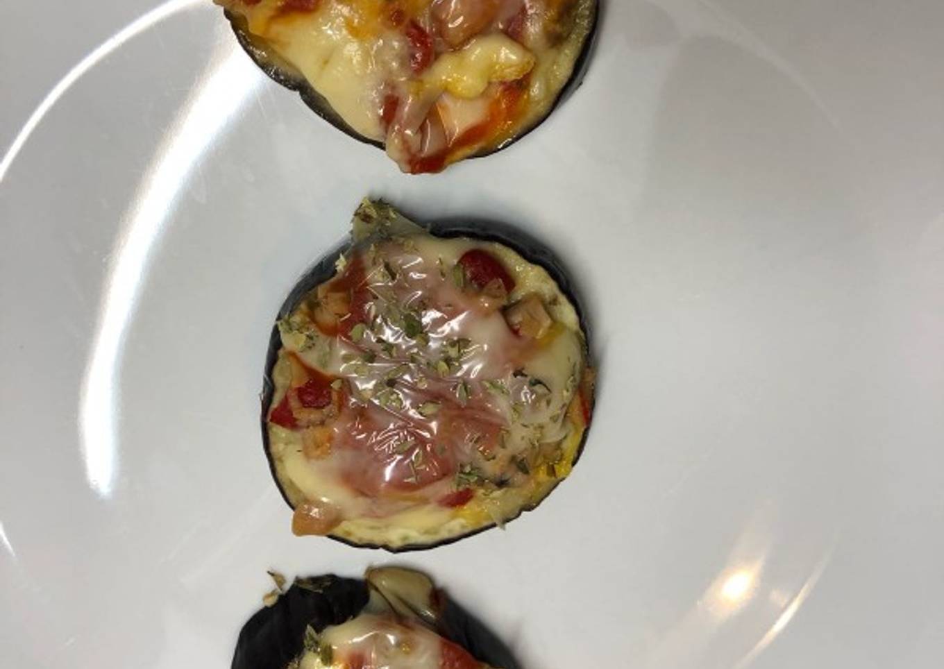 Mini pizzas de berenjena