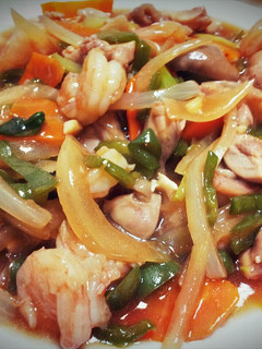 宮保雞丁蝦仁燴飯 的食譜成品照片