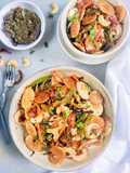 Mini uttapam Vegetables stir fry with tamarind ginger chutney
