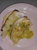 Roasted Cabbage with Chive-Mustard Vinaigrette