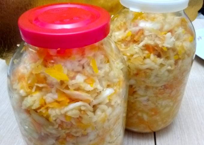 Квашеная капуста с тыквой