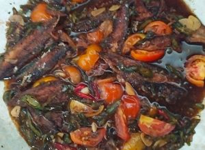 Foto resep Tumis gereh keranjang lombok ijo
