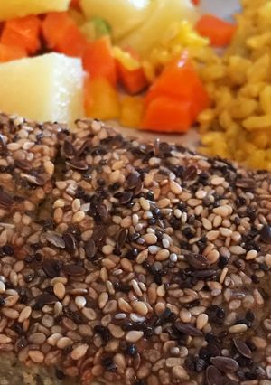 Una foto de Pastel de berenjenas asadas al horno (fácil)