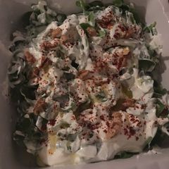 A picture of Purslane Salad With Strained Yogurt Sauce.