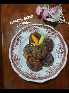Foto resep 295. Perkedel Bayam Ubi Ungu