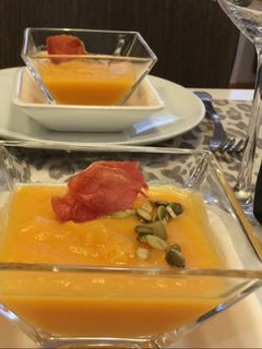Una foto de Crema de calabaza