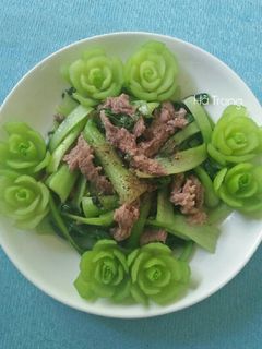 Hình của món Thịt Bò Xào Cải Thìa.