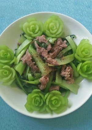 Hình của món Thịt Bò Xào Cải Thìa.