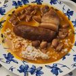 Judías pintas con chorizo y panceta