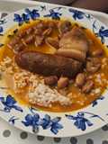 Judías pintas con chorizo y panceta