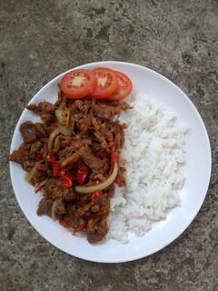 Foto resep Daging sapi tumis pedas