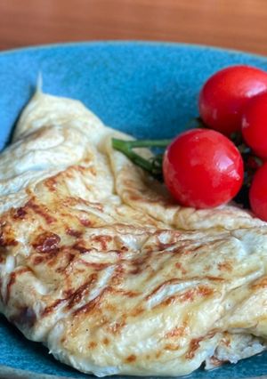 A picture of Fluffy spinach omelette 🥚⏲.