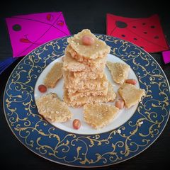 A picture of Crushed peanut chikki.