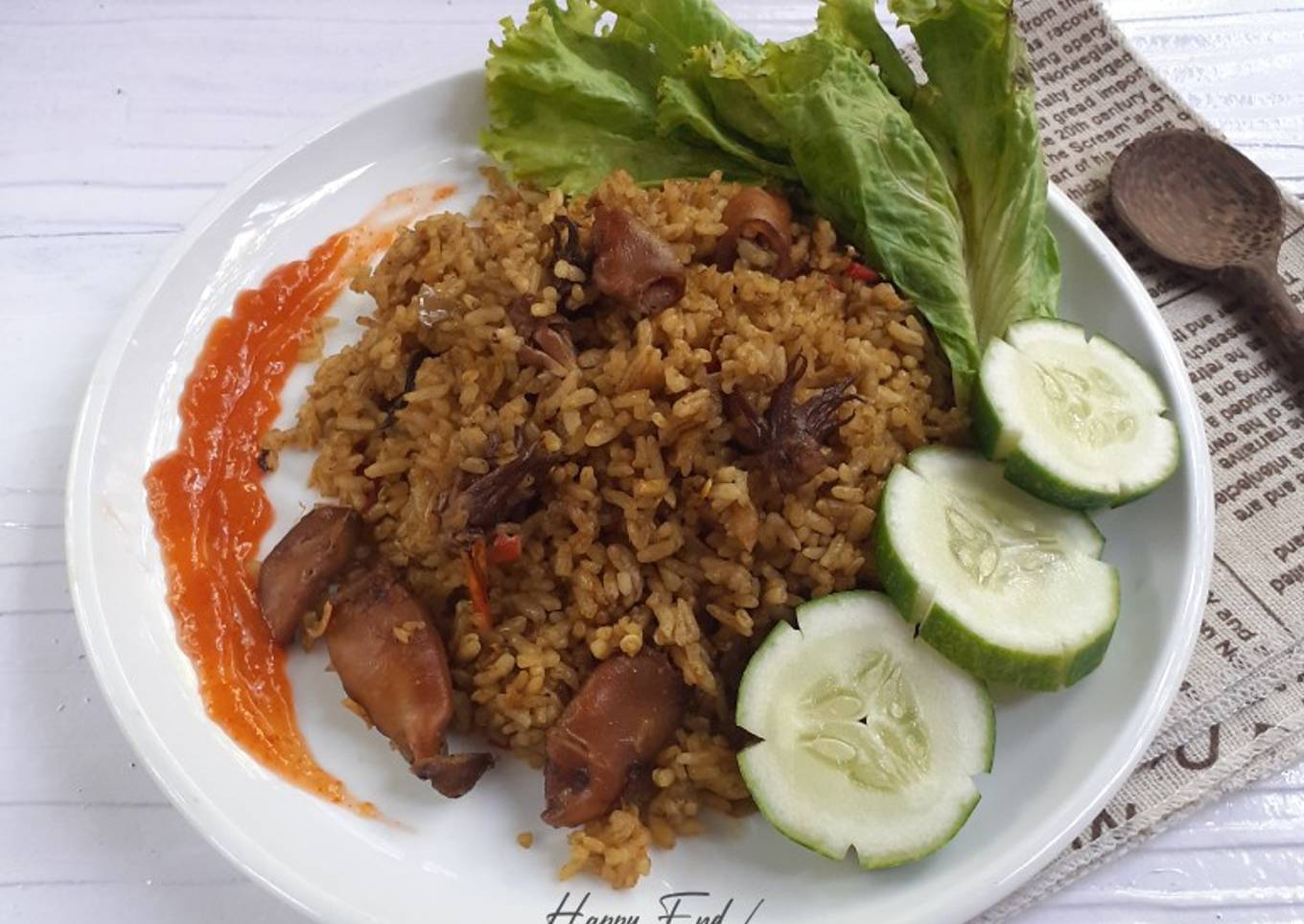 nasi goreng dengan cumi