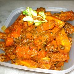 A picture of Halwai style carrot veg.