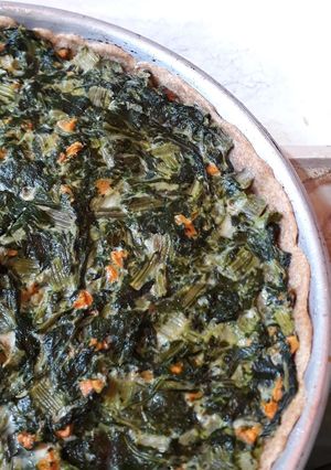 Una foto de Tarta integral de verduras