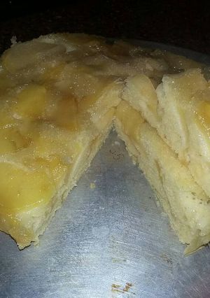 Una foto de Torta de Manzana invertida