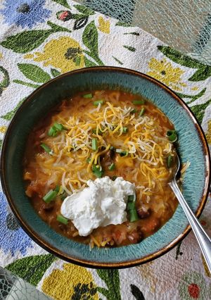 A picture of Desi Vegetarian Chili.