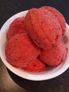 عکسی از دستور سوربه توت فرنگی🍓