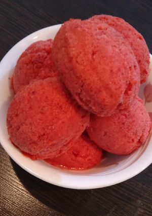 عکسی از دستور سوربه توت فرنگی🍓