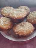 Muffins crocantes rellenos con dulce de membrillo