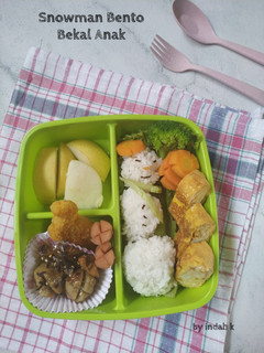 Foto resep Snowman Bento (Bekal Anak)