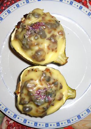 Töltött gömbcukkini recept fotója