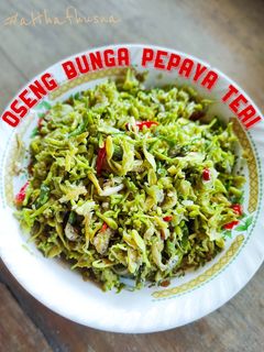 Foto resep 130. Oseng Bunga Pepaya Teri