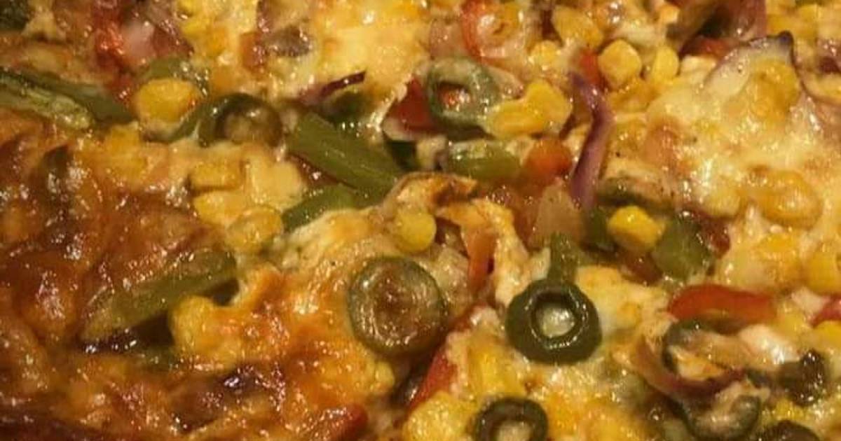 Corn cheese pizza Recipe by Preeti arora - Cookpad