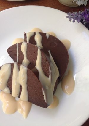 Foto resep Puding brownies & vanilla vla