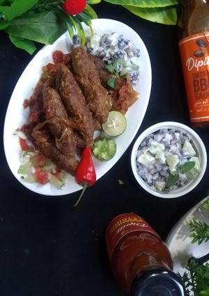 A picture of Dumpukht kabab.