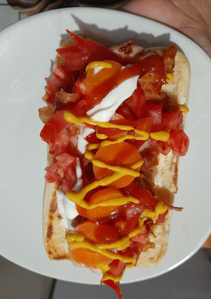 Una foto de Hot dog de jamón 🌭