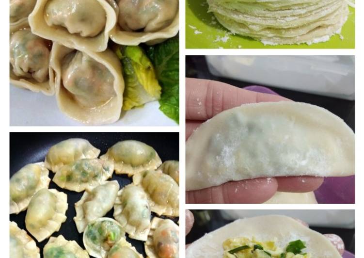 Cara Bikin Dumpling / Pangsit / Gyoza/ 饺子 isi telur dan sayuran 💟💟💟, Sempurna