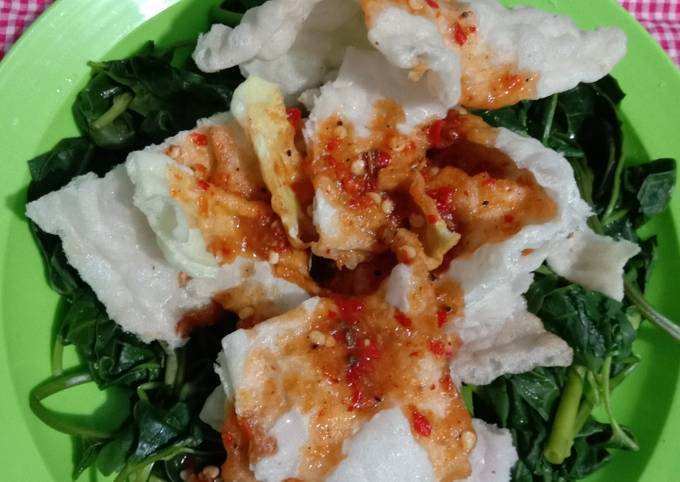 Sambel Asem Kangkung + Kerupuk Mlarat