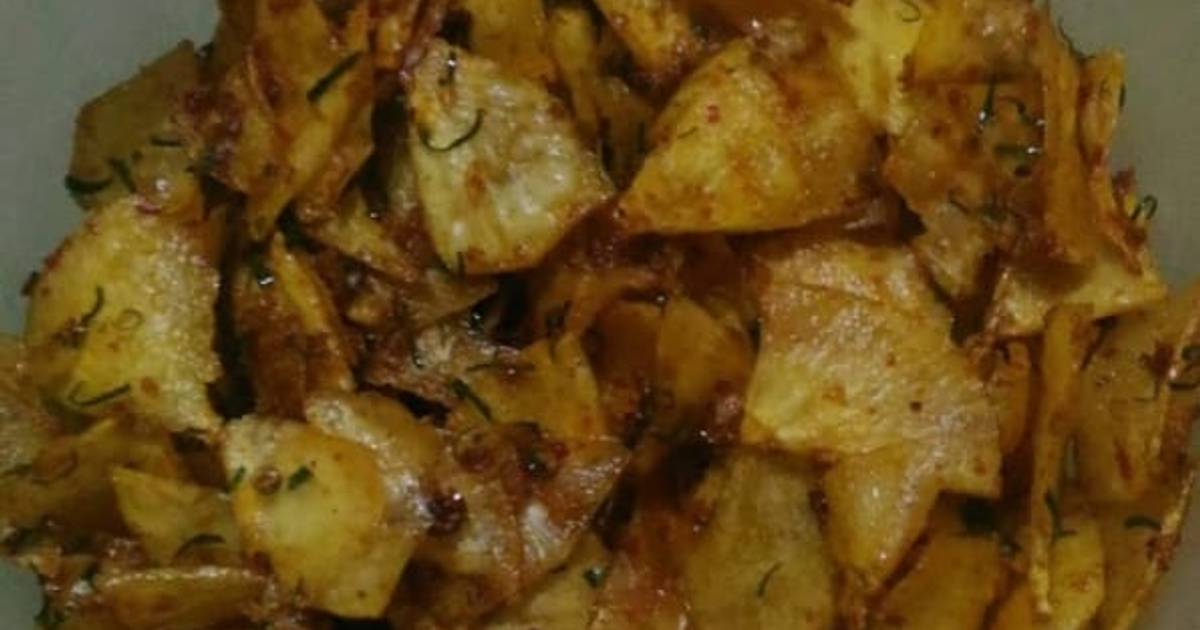 37 resep keripik singkong pedas daun jeruk enak dan ...