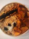 Gachas de avena y manzana (apple pie) al microondas. (Oatmeal)