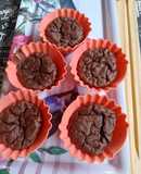 Cupcakes proteínicos de chocolate y banana