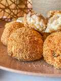 Croquetas saludables de 4 quesos con champiñones
