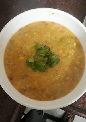 A picture of Dal makhni khichdi.