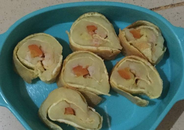 Cara Membuat 7. Sushi Kentang Telur (Mpasi 13 bulan) yang Renyah