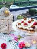 قشطلية الكنافة على شكل تارت بالتوت الأحمر و اللويزة 🍓🍵