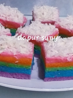 Foto resep Rainbow cake kukus