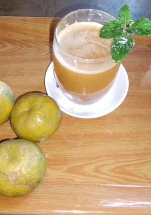 A picture of Fresh marmalade mocktail 🍂🍊🍋🍂.