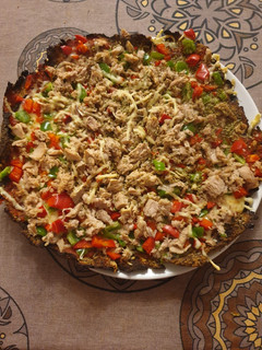 Una foto de Pizza berenjena